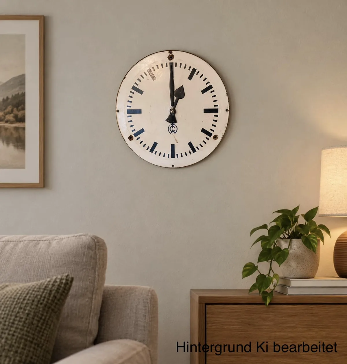 Antike Nebenuhr aus den 1950/60er Jahren – CTW Carl Theodor Wagner – Industrie-Design – Fundzustand – ideal zum Restaurieren oder als Deko
