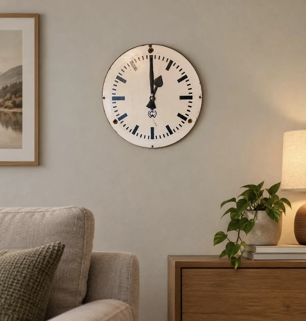 Antike Nebenuhr aus den 1950/60er Jahren – CTW Carl Theodor Wagner – Industrie-Design – Fundzustand – ideal zum Restaurieren oder als Deko