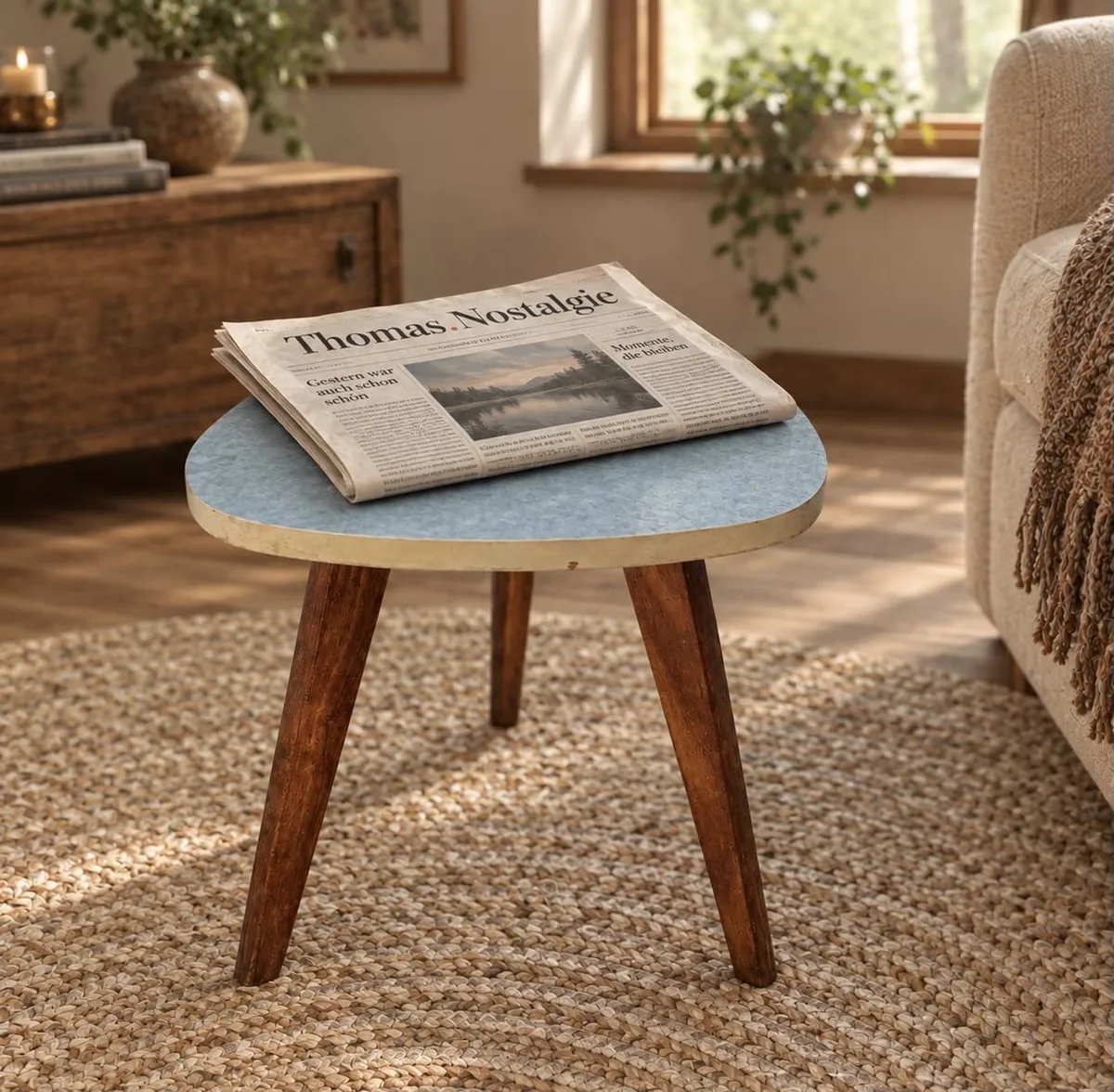 Nierentisch Vintage Mid Century Modern 1950er – marmorierte Formica, konische Holzbeine
