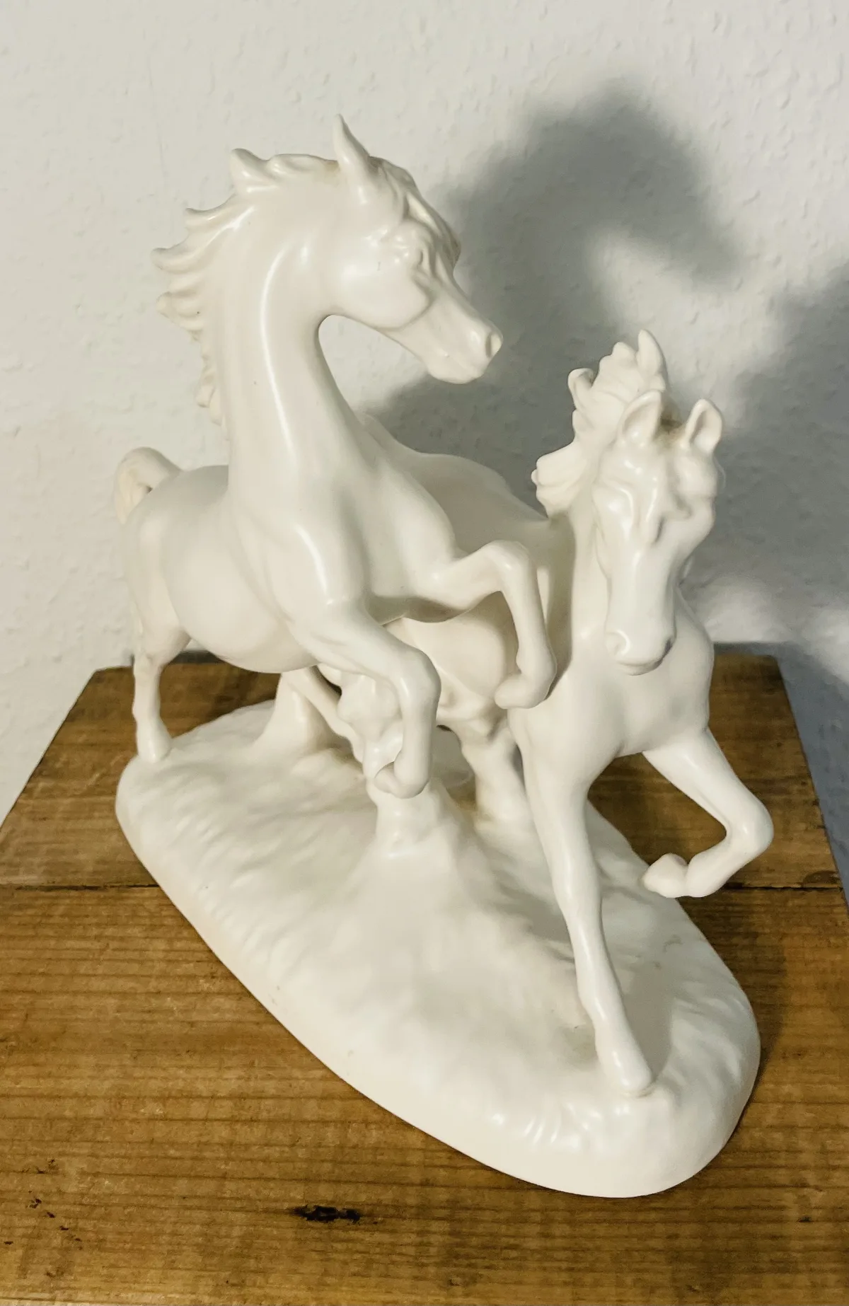 Porzellanfigur, Wildpferde, Vintage, 1970er, Made in W. Germany, Nr. 3232, Sammlerstück