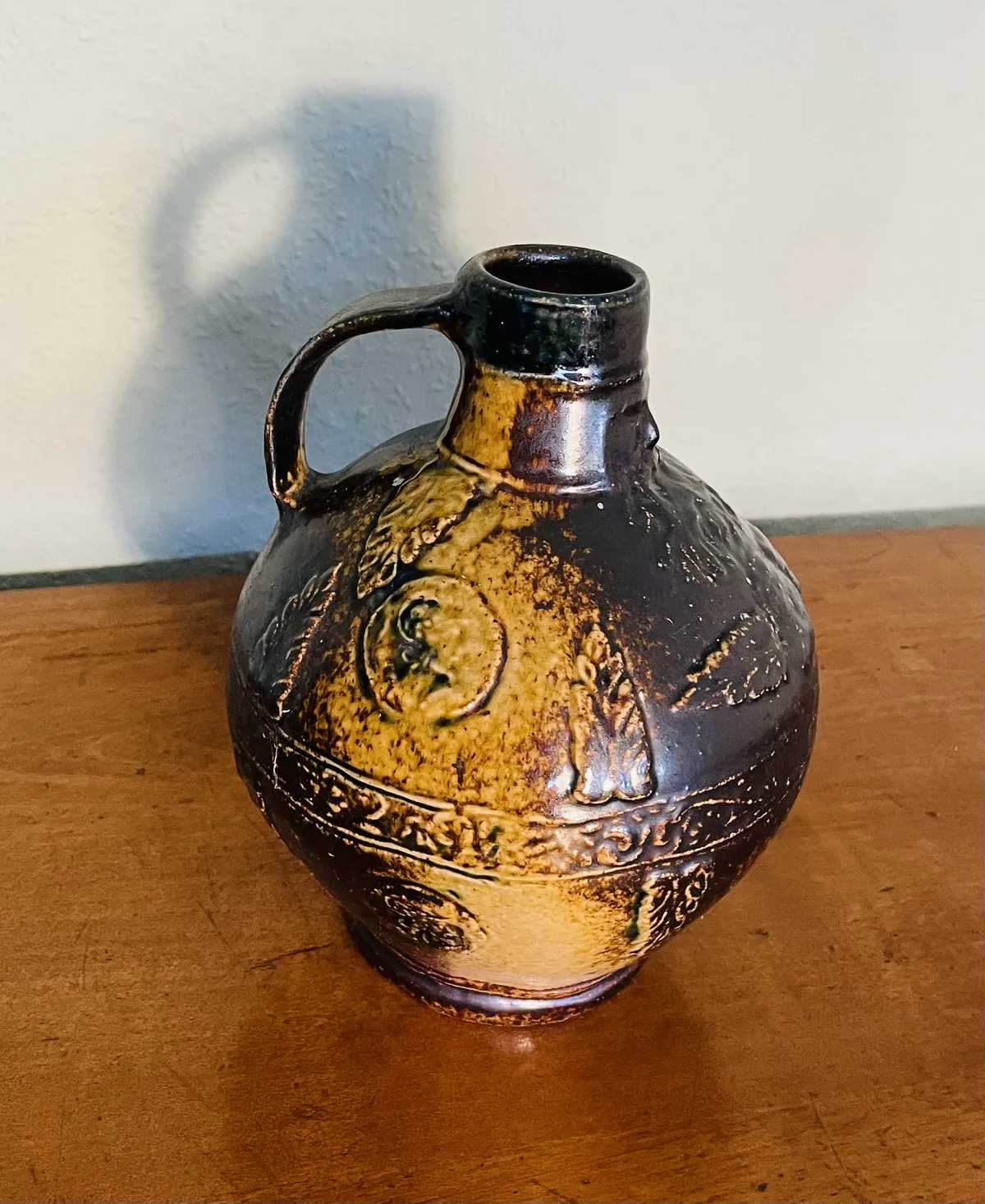 Vintage-fat-lava-vase-welt – Vintage Fat-Lava Vase WE LT – WELT West German Pottery, 1960er – Sammlerstück, Hingucker