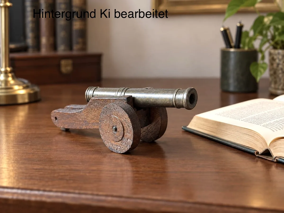 Vintage-kanone-deko – Deko – Modell Kanone, vintage, 1950er, Bronze, Spielzeug, Sammlerstück, Dekoration
