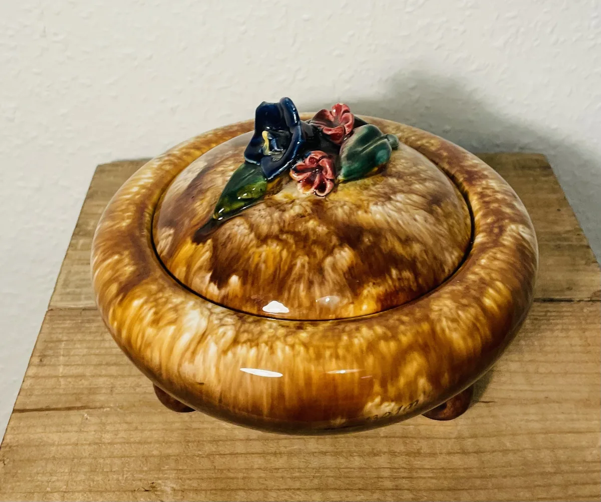 Vintage Keramik Deckeldose – Keramik Deckeldose, Bonboniere, Vintage, Jasba Manufaktur, West German Pottery, Ansicht 2 von 6