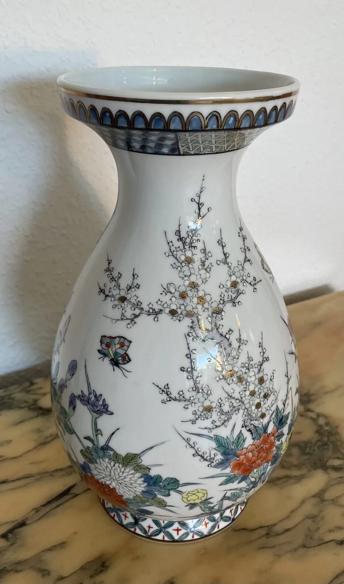 Vintage Vase – Vase, antik, Vintage, 1950er, Gestempelt, Hand Painted, Hingucker