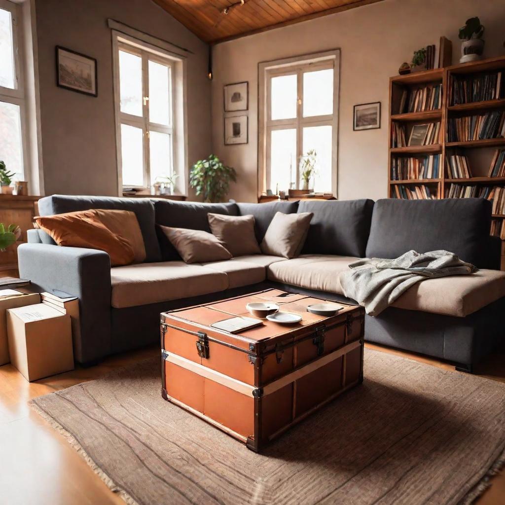 Die Kunst des Wohnens: Überseekoffer als stilvoller Couchtisch
