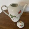 Keramik Teller Set mit Kanne, antik, Rosenmuster, Marke Eschenbach, Hingucker Nostalgie Kaffeerunde