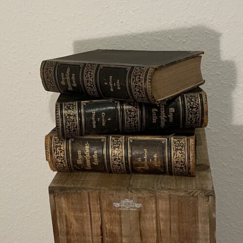 Bücher Set,antik, 1895 ,Meyers Konversation Lexikon, sehr dekorativ, Sammlerstücke, Setpreis