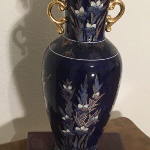 Vase, Prunkvase, vintage, Kobaltblau, tollen Goldfarbenen Mustermotiv, Dekoration, Hingucker