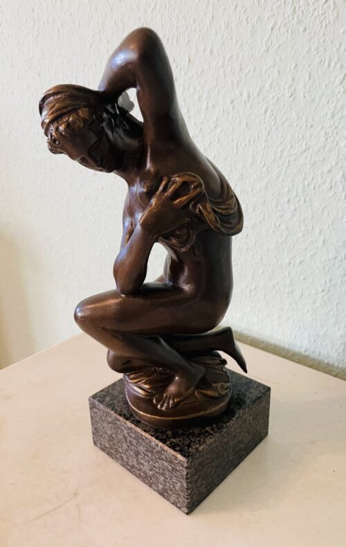 Bronze Figur, Ars Mundi, Venus nach dem Bade, Giovanni Bologna, 1529-1608, Kunst