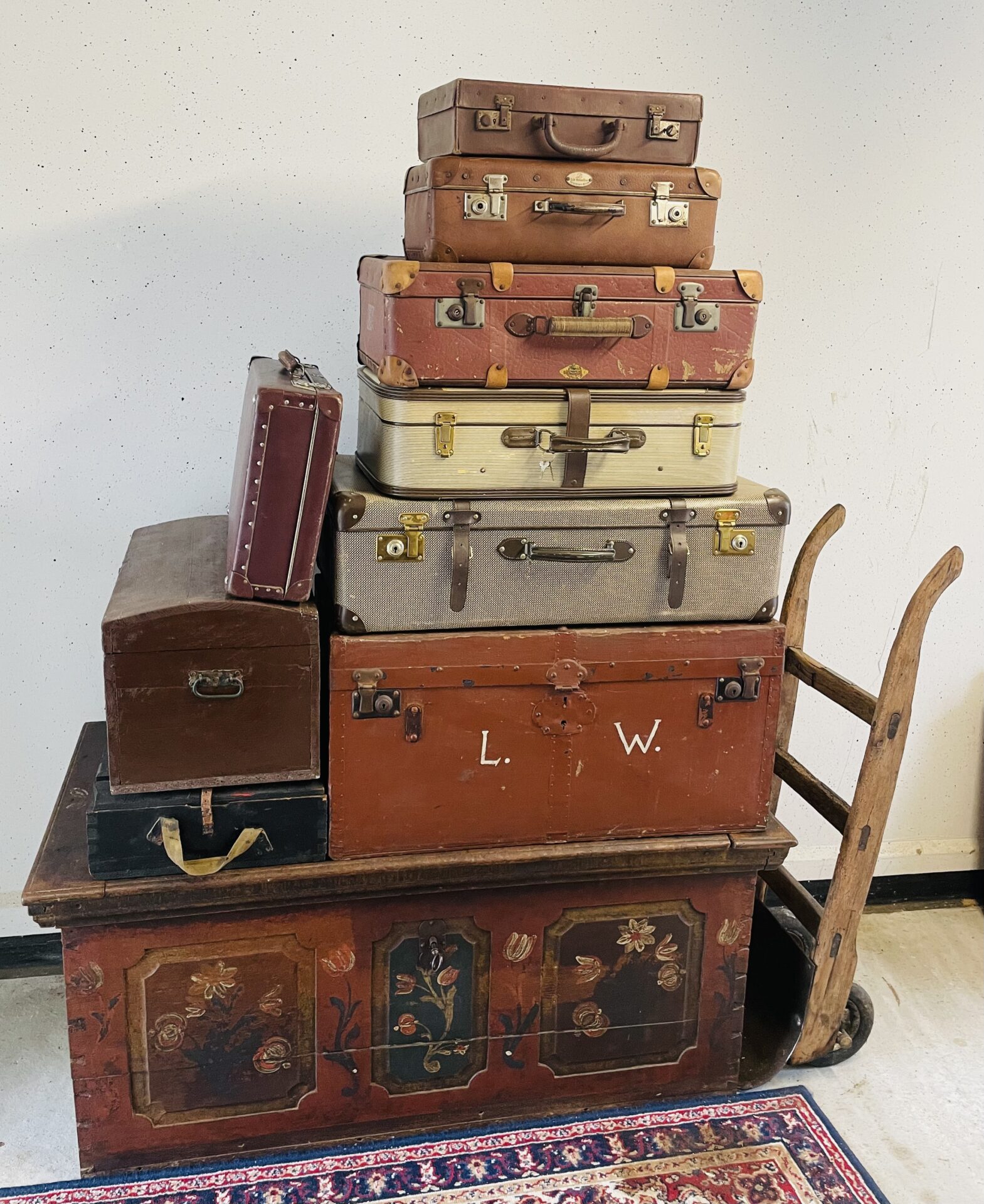 Koffer, Oldtimerkoffer, antik, vintage ,Reise in die Vergangenheit