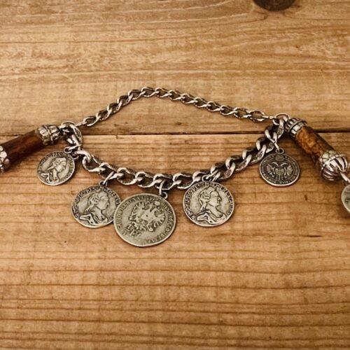 Charivari Schmuckkette, Münzen, vintage, Trachten Schmuck, Jagd Dekoration