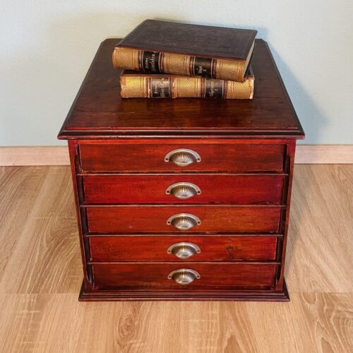Nähgarnschrank, antik, Gütermann, 1890er, Sammlerstück, viele Fächer, Industrie Design