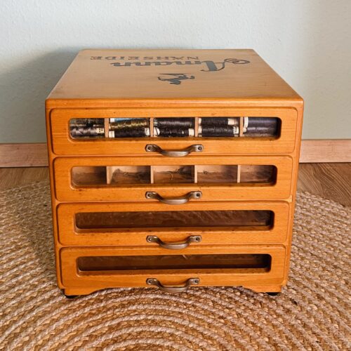 Nähgarnschrank, Antik, Vintage, 40/50er, Marke Amann Nähseide, Aufbewahrung, Augenweide