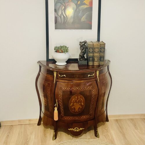 Kommode, antik, Stil, Intarsien Muster, Bronzemontagen, Augenweide, zeitlos