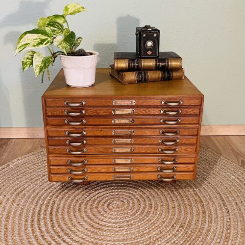 Setzkastenschrank, Schubladenschrank, antik, Vintage, 1950er, inkl. Lettern, Industrie Design