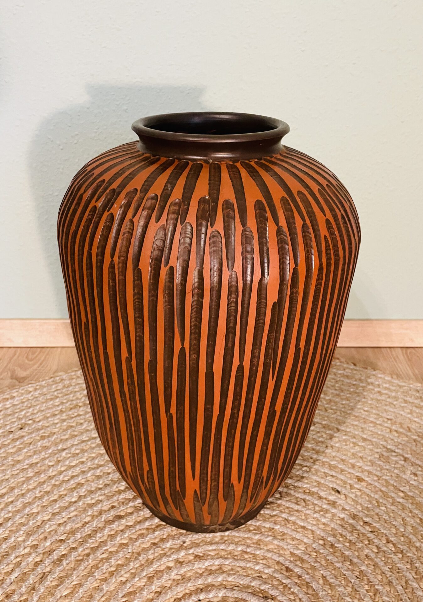 Vase, Eiwa Keramik Vase, Terrakotta Vase, Vintage, 1950er, Rhodos, Signiert, Sammlerstück