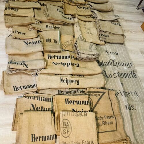 Jutesäcke Konvolut 50 Stück, antik, Dekoration, vielseitig Verwendbar, Historisch, Augenweide