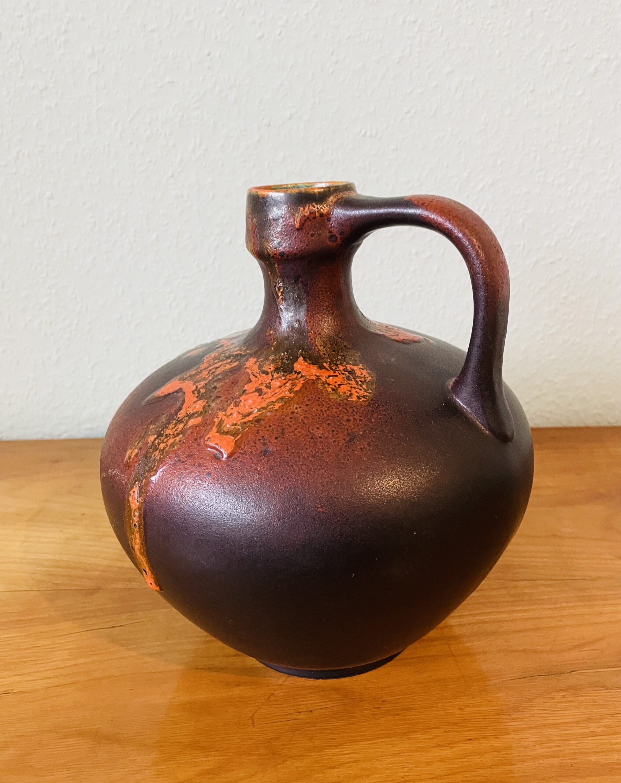 Vase, Vintage, 70er, Fat Lava, Otto Keramik, Nr. 340, Effektglasur, Sammlerstück