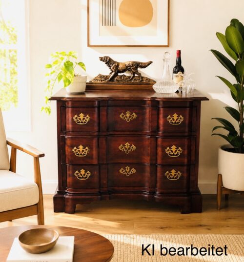 Kommode, US, 1940/50er antik Stil, Vintage, gehobenes Mid-Century, Beschläge, Augenweide