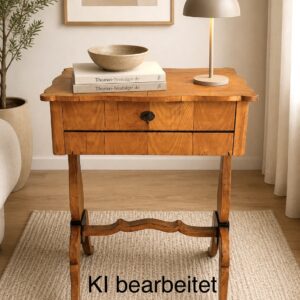 Nähtisch, Beistelltisch, antik, Biedermeierzeit 1840er, Birkenfurnier, Aufbewahrung, Blickfang