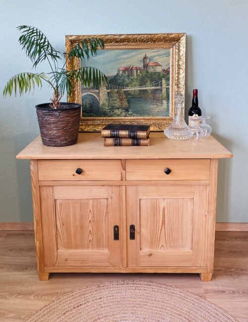 Kommode, antik, Jugendstil, 1920er, Weichholz, Landhaus, massivem Kieferholz, Hingucker