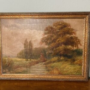 Öl Gemälde, Rahmen, Signiert Arnold, Herkunft San Mateo, Calif. Spätromantisch Tonalismus, Landschaftsstil