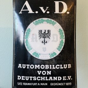 Emailschild, antik, A. v. D. Automobilclub von Deutschland E. V. , 1940er, Sammlerstück, Patina