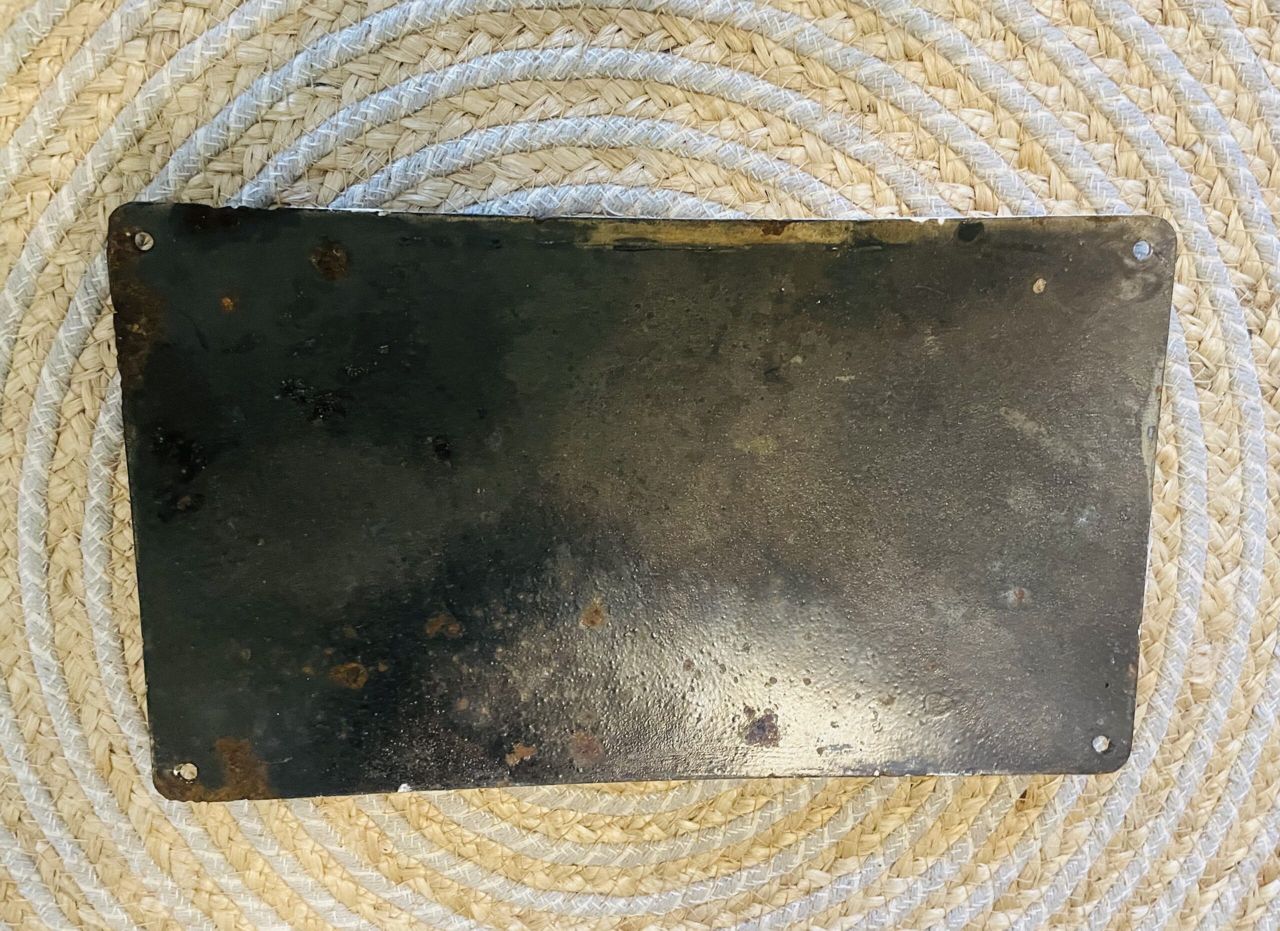 Emailschild, antik, 1920er, Versichert Nordstern, Hersteller Rhenania, Industrie Design