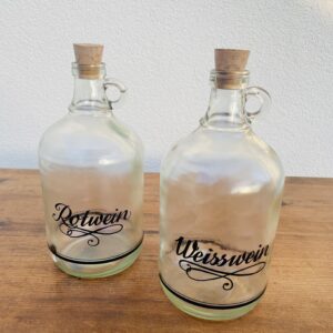 Karaffen Set, antik, 1920er, Rotwein & Weißwein, Landhaus Küche, Dekoration