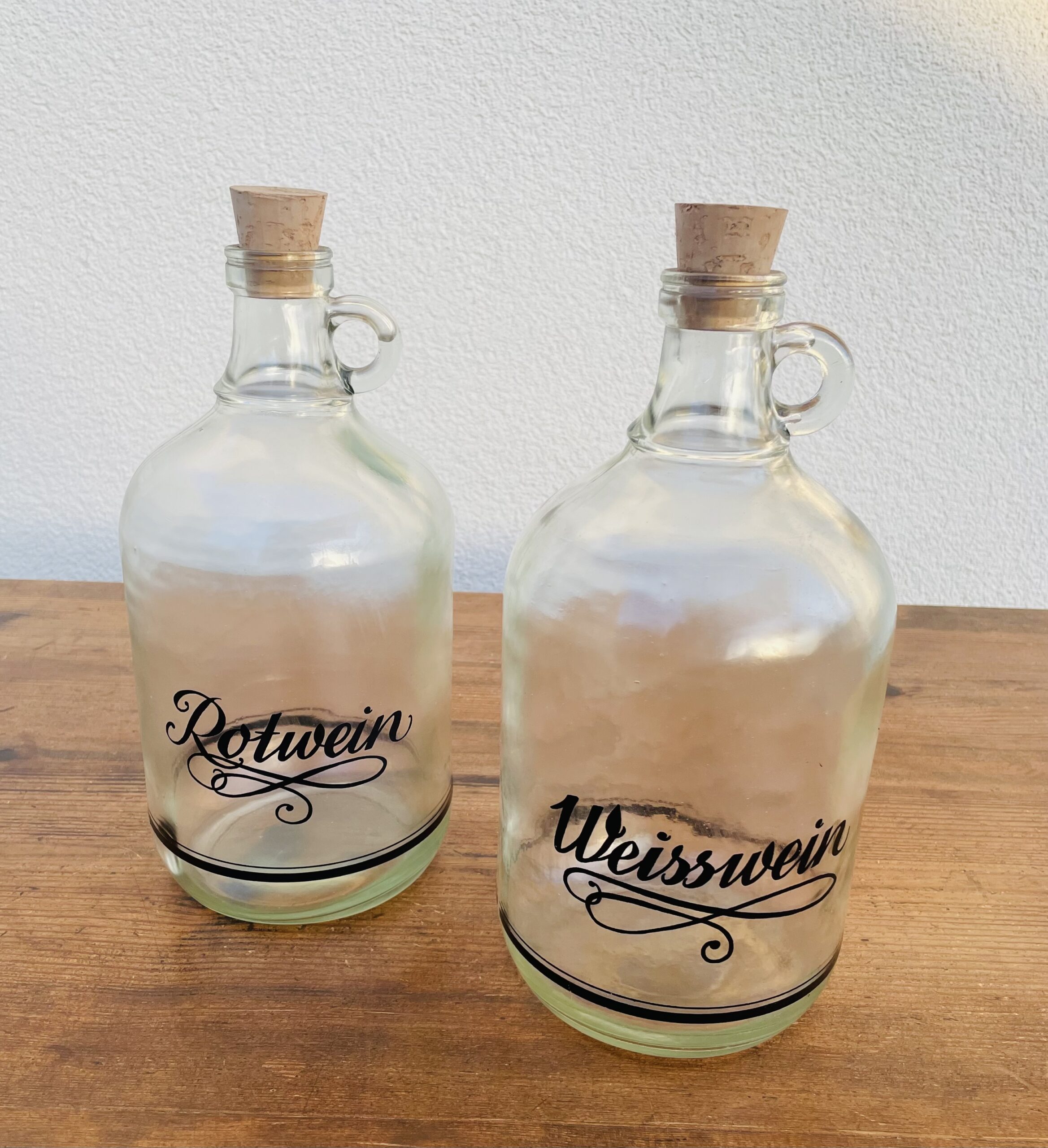 Karaffen Set, antik, 1920er, Rotwein & Weißwein, Landhaus Küche, Dekoration
