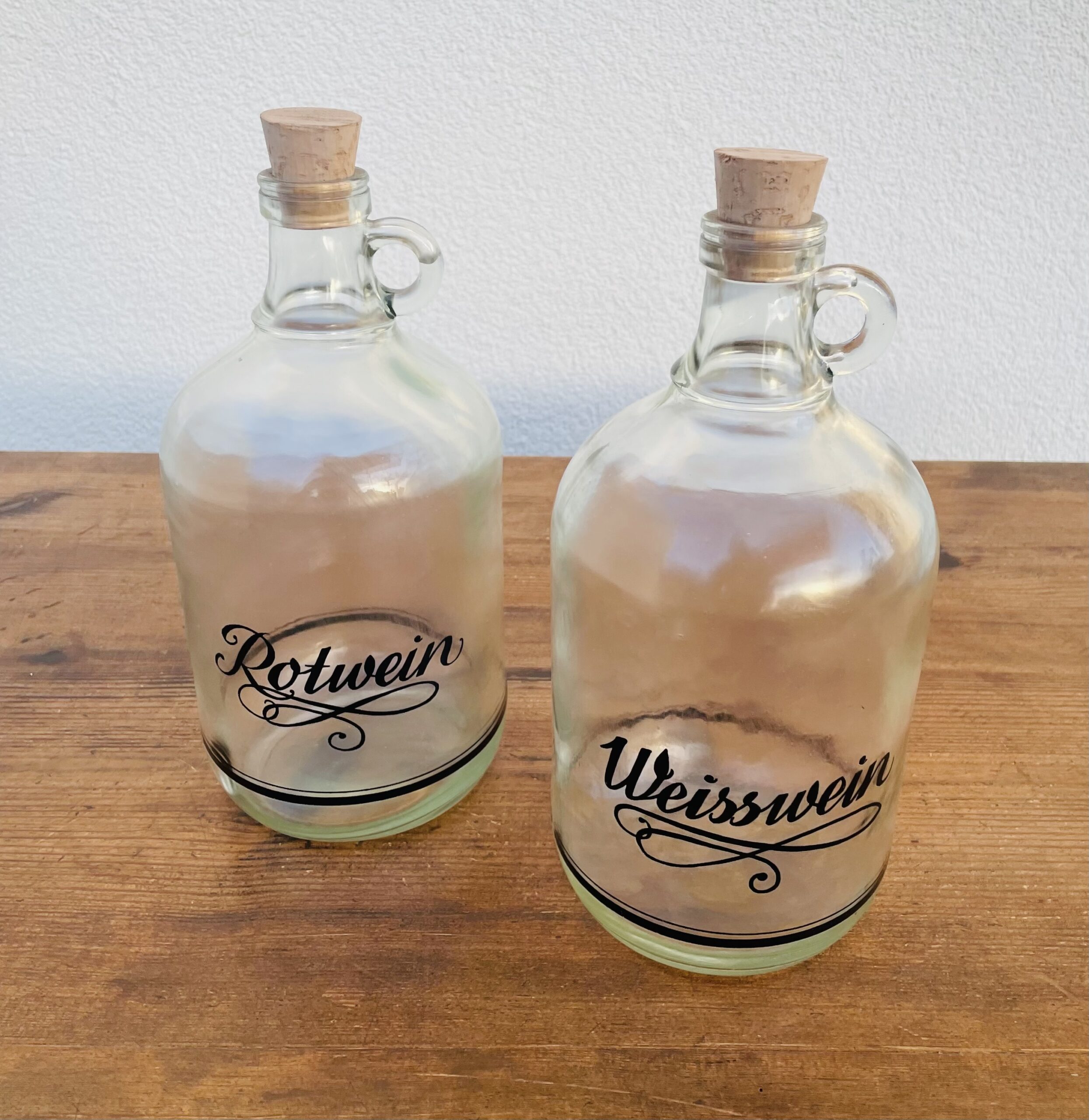 Karaffen Set, antik, 1920er, Rotwein & Weißwein, Landhaus Küche, Dekoration