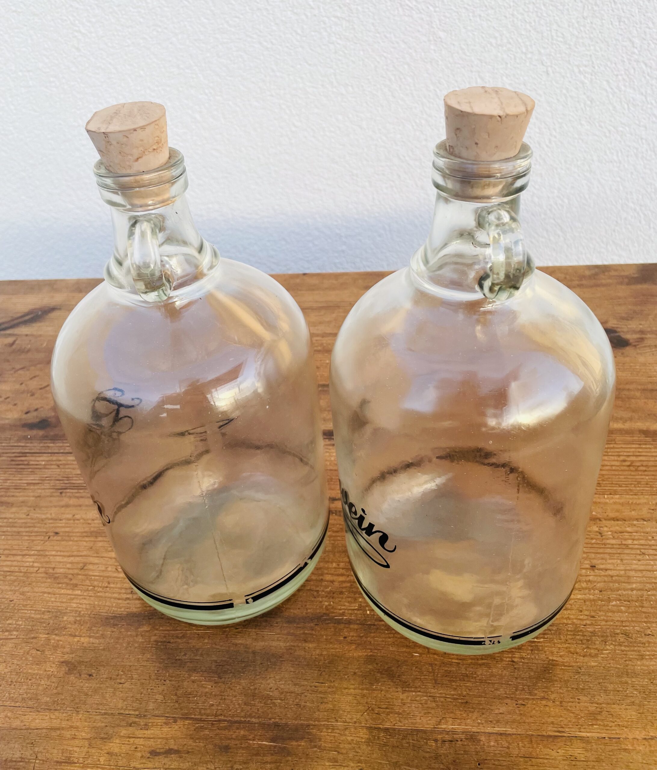 Karaffen Set, antik, 1920er, Rotwein & Weißwein, Landhaus Küche, Dekoration