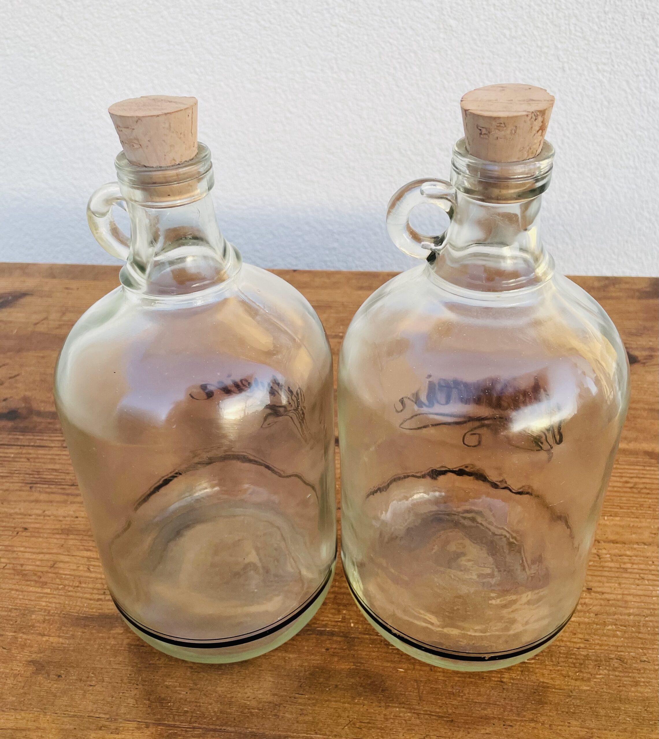 Karaffen Set, antik, 1920er, Rotwein & Weißwein, Landhaus Küche, Dekoration