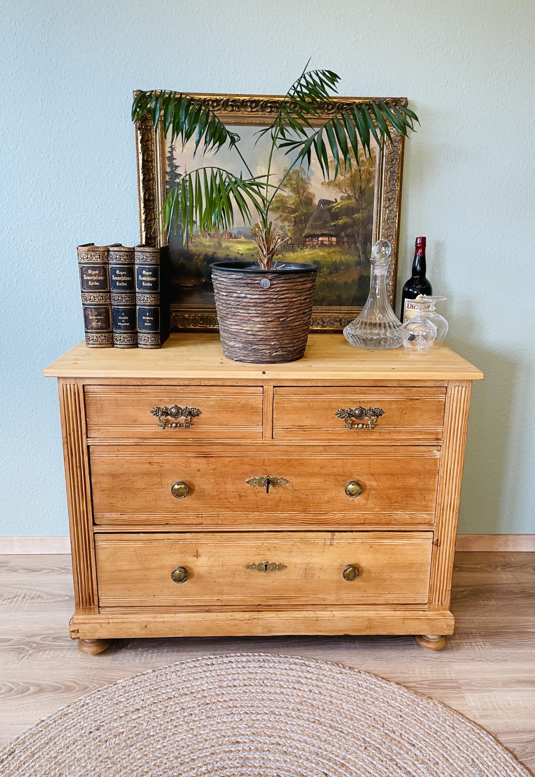 Antike Gründerzeit-Kommode aus Weichholz | Honigton 1890er | Landhaus-Charme 🪵✨🏺