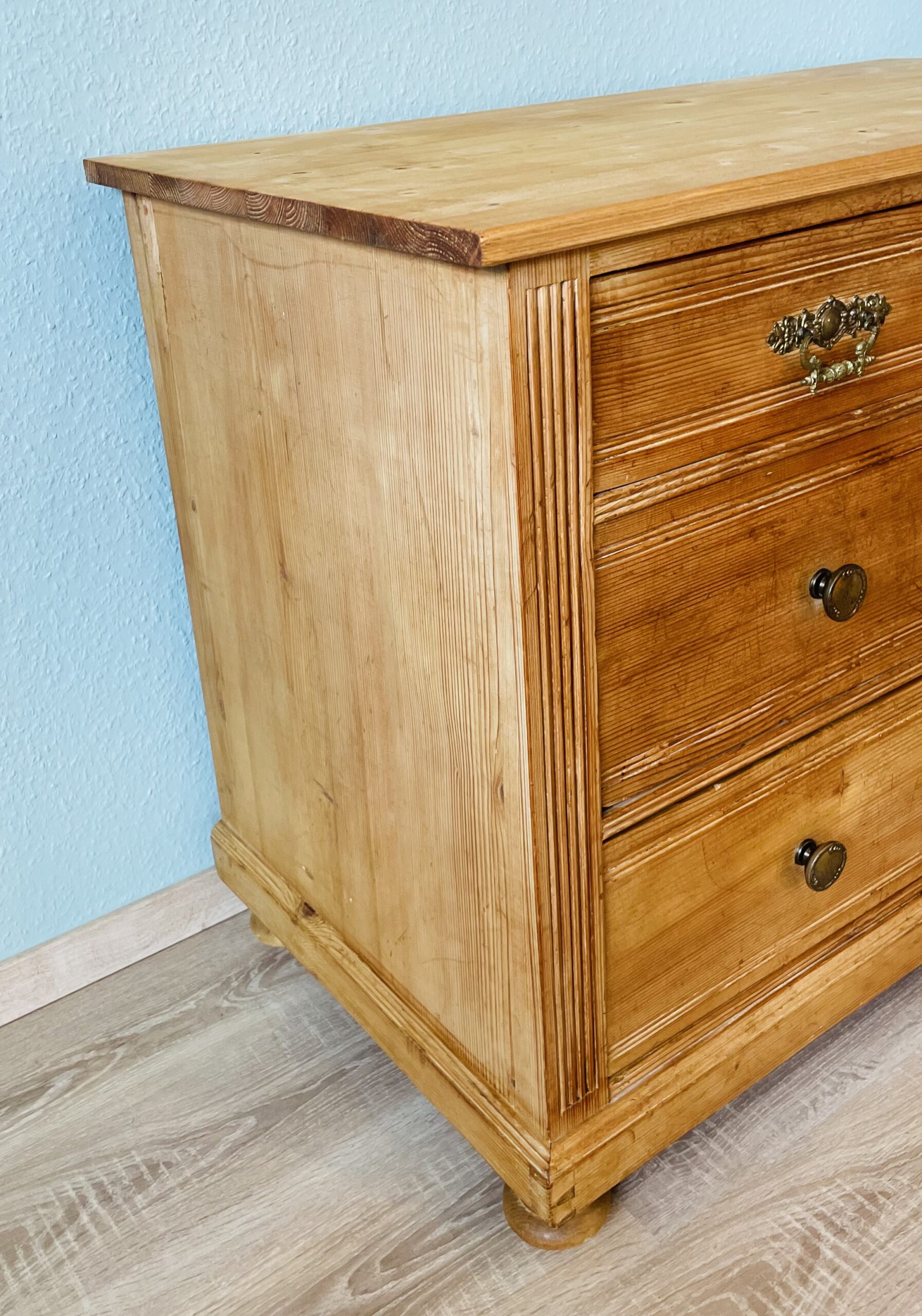 Antike Gründerzeit-Kommode aus Weichholz | Honigton 1890er | Landhaus-Charme 🪵✨🏺