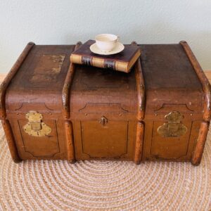 Antiker Überseekoffer 1890er – Otto Jacobi Dresden | Adel-Provenienz 🧳🏰 Leinen-Einsatz