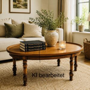 Vintage-Couchtisch Kolonialstil – Massivholz, Patina, Landhaus-Charme