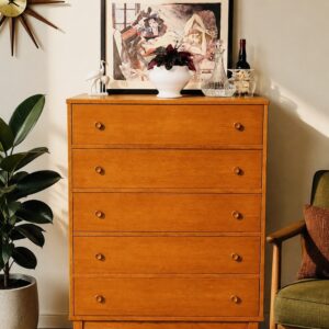 Vintage Kommode – Mid Century Modern, 1960er, Eichenfurnier, zeitloser Design Klassiker