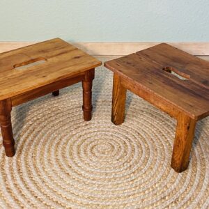 Antiker Gründerzeit Hocker 2er-Set, Landhausstil, Vintage – Dekoration & Ablage