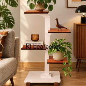 Vintage Blumenständer – Pflanzentreppe Mid Century Modern 1960er/1970er