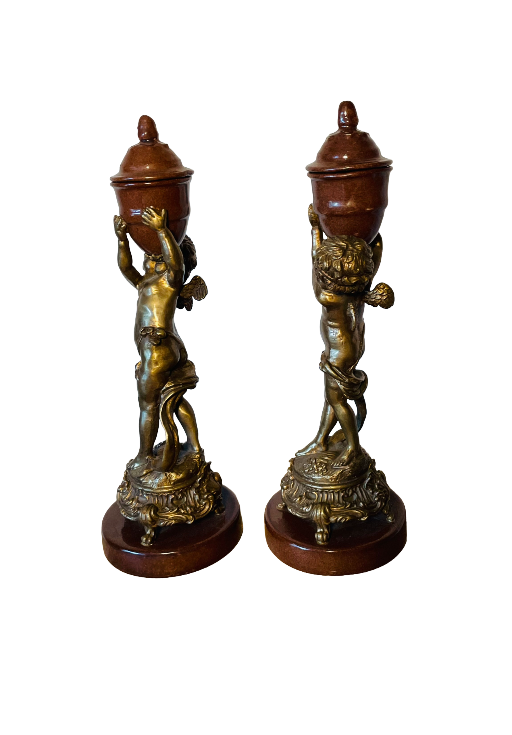 Elegante Vintage-Skulptur: Kandelaber-Paar im Napoleon-Stil von der Art Deco Cesar Collection