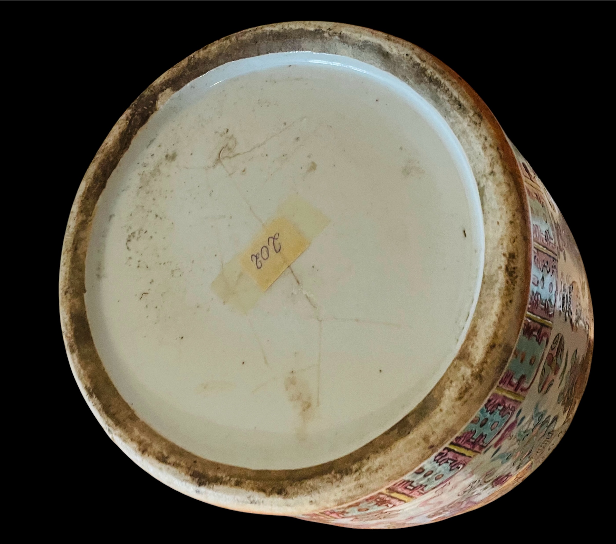 Antike Tongzhi-Vase im Famille Rose Stil mit Tierkopf-Henkeln, Qing-Dynastie (1862-1875) Zertifikat Nr. 202