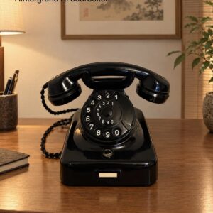Wählscheibentelefon, Tischtelefon, FTZ, Vintage, 1950er, Bakelit, Sammlerstück, Dekoration
