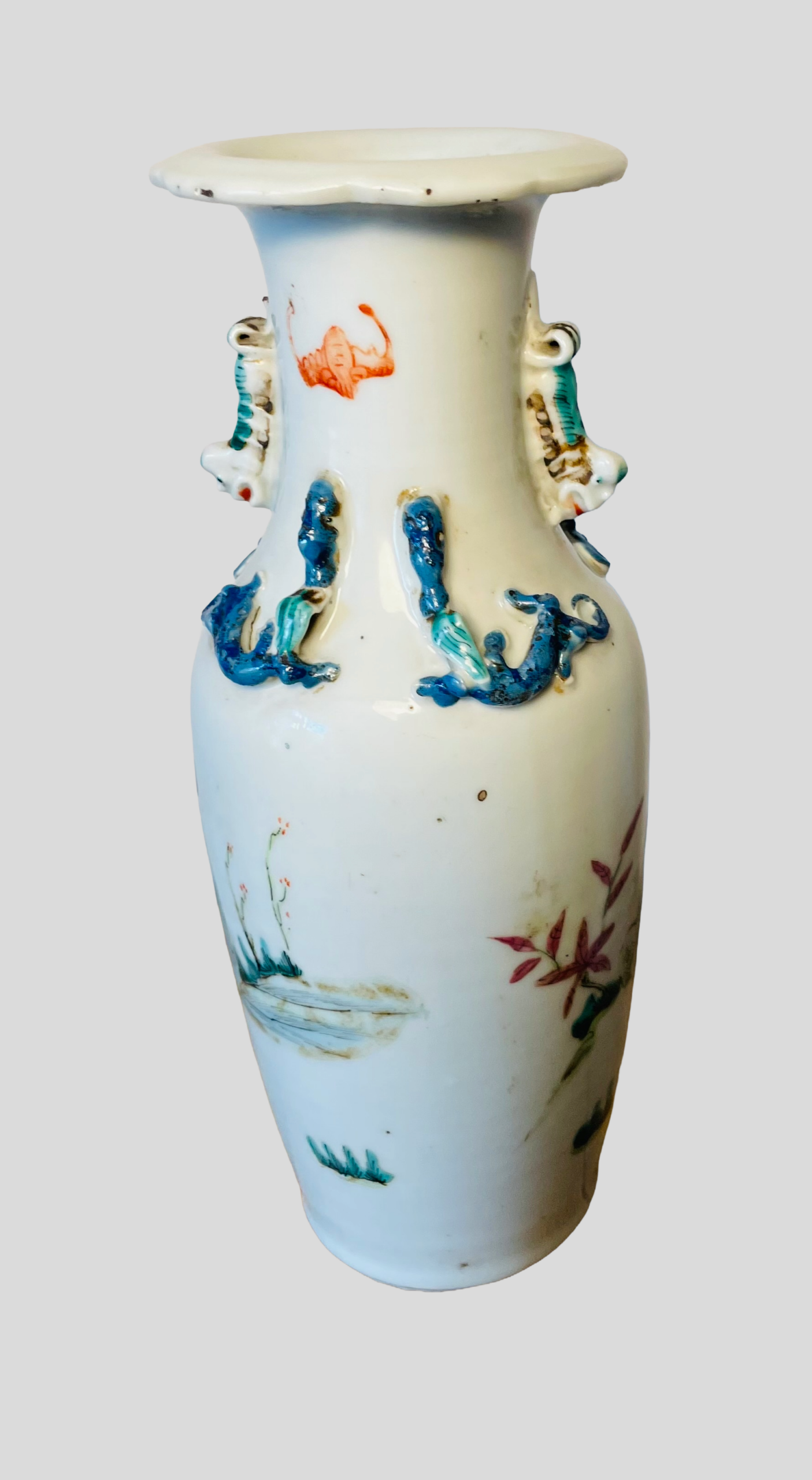 Chinesische Porzellanvase, Familie – Rose -Stil, antik, Figurenszenen, Nr.253, Kuang Hsu, 1875-1908