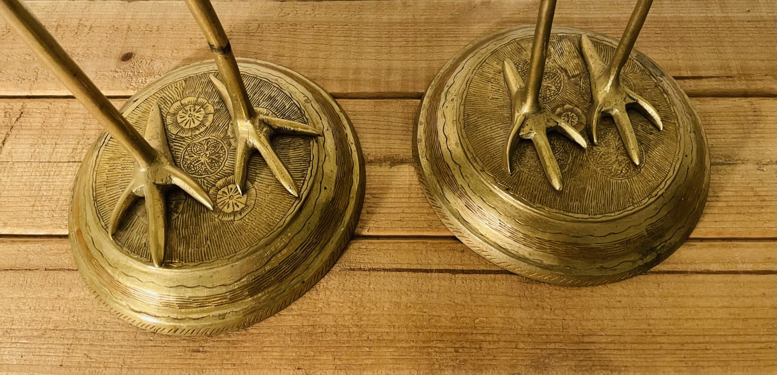 Atemberaubendes Vintage-Kranichpaar aus Messing – Hollywood Regency & Modern Mid Century Stil, große Ausführung