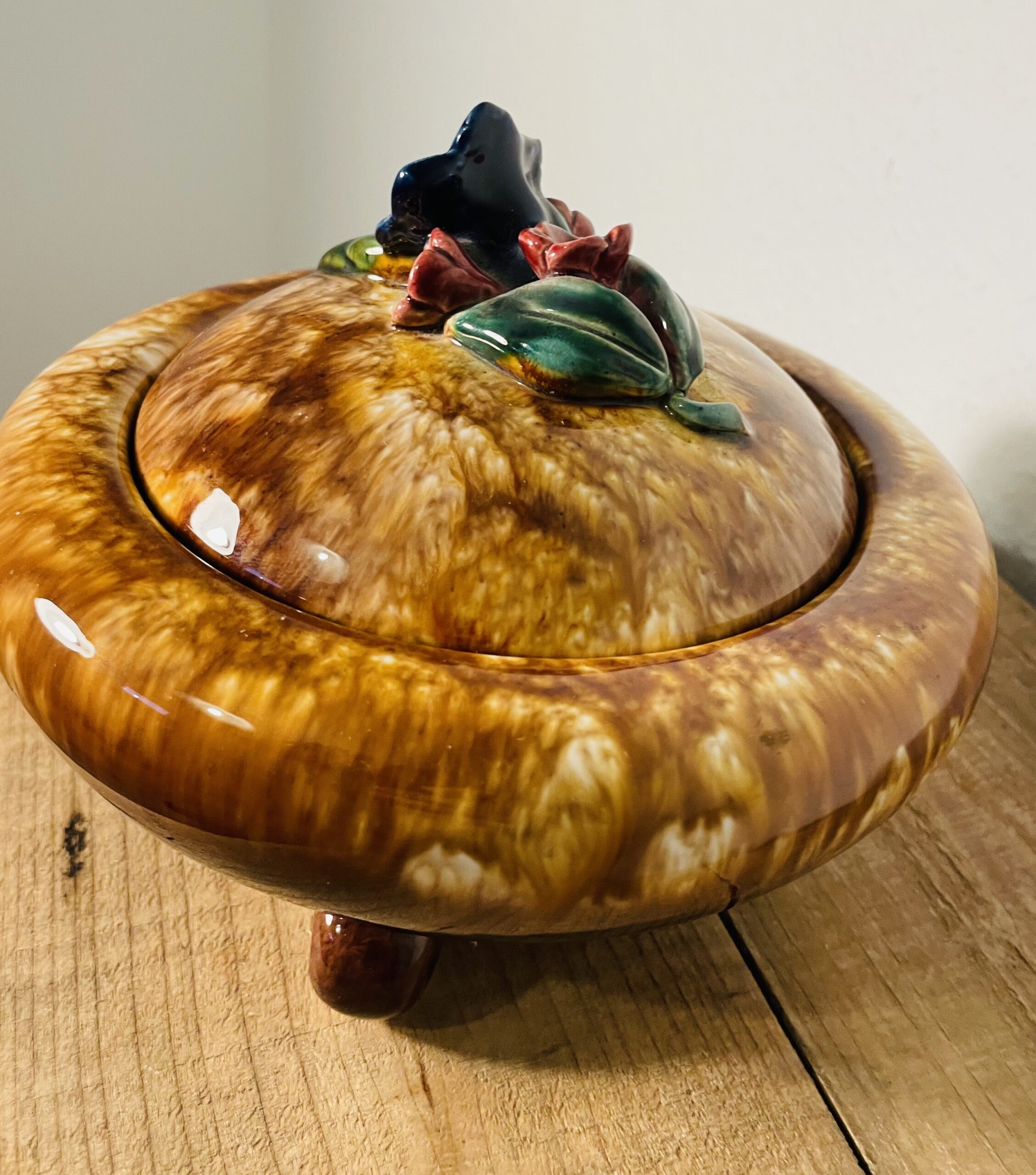 Keramik Deckeldose, Bonboniere, Vintage, Jasba Manufaktur, West German Pottery