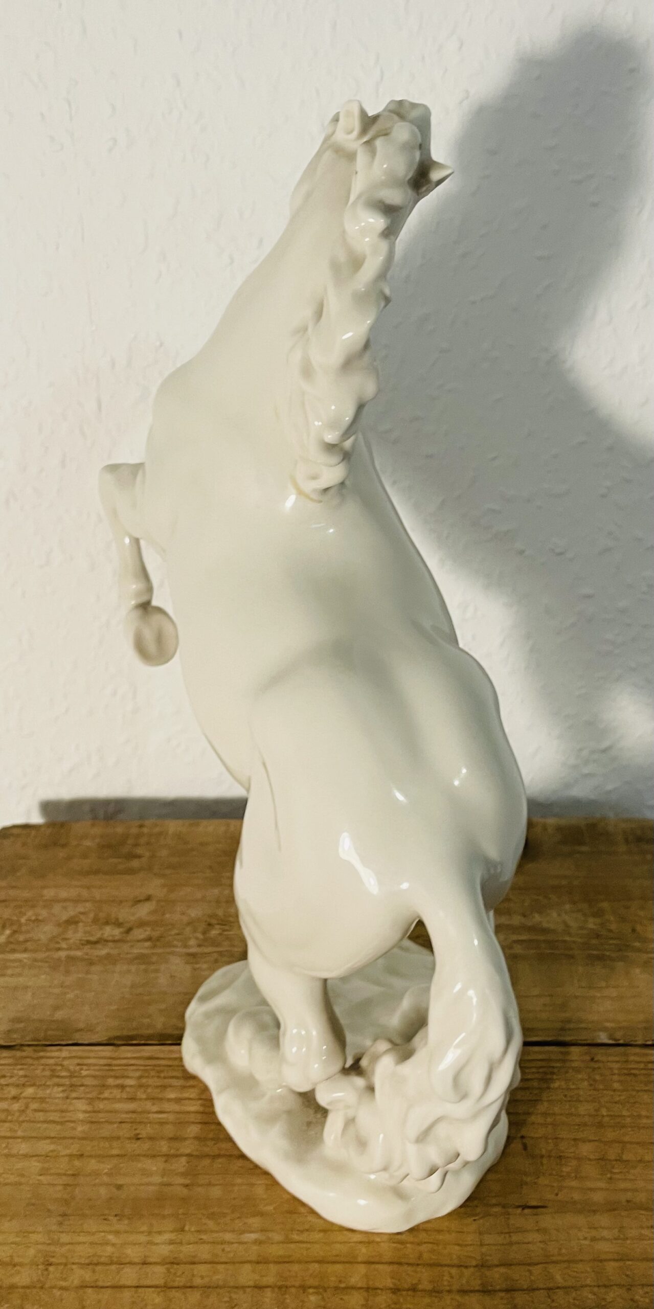 Porzellanfigur, Steigender Hengst, Vintage, 1960er, Hutschenreuther Kunstabteilung, 2. Wahl