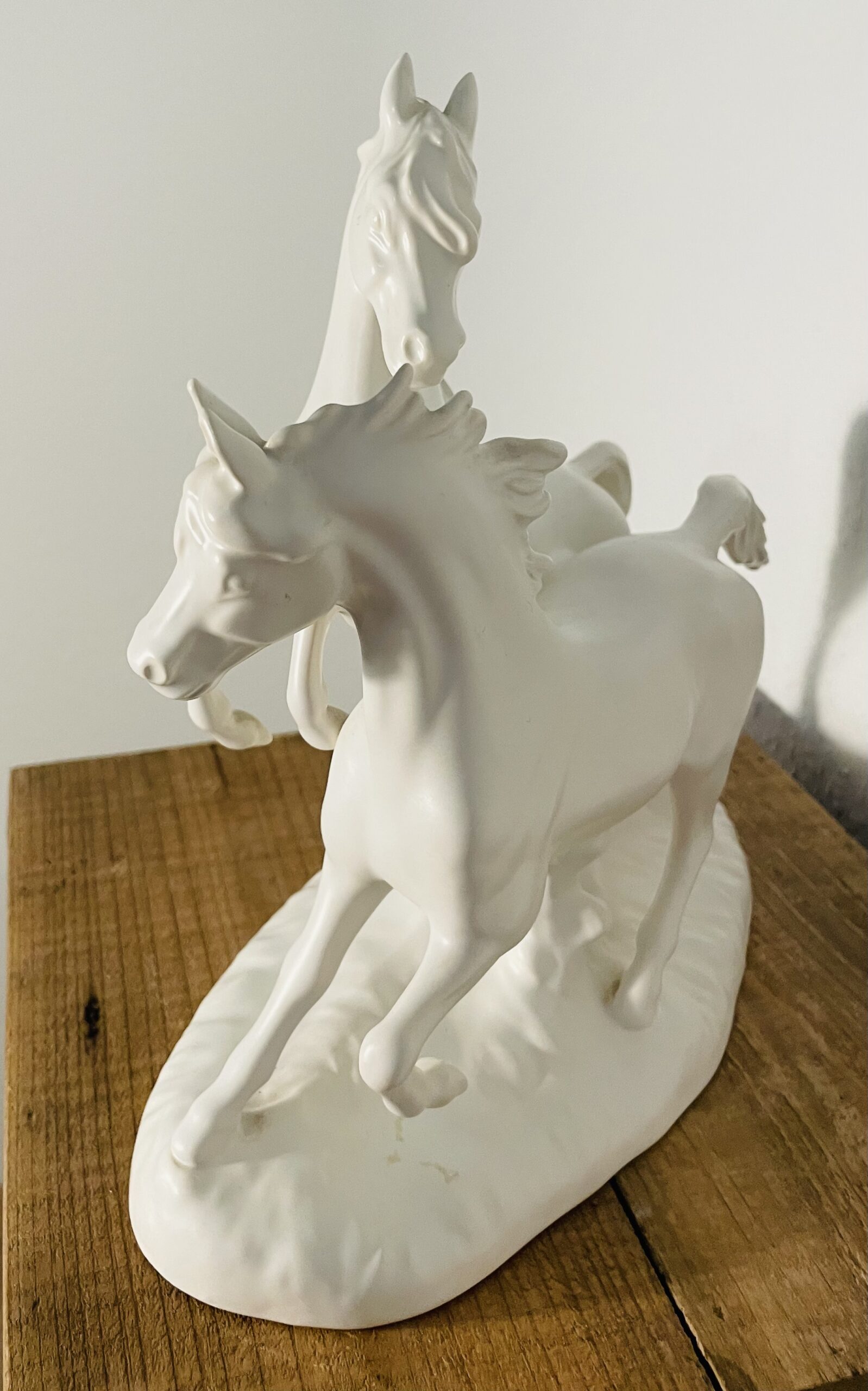 Porzellanfigur, Wildpferde, Vintage, 1970er, Made in W. Germany, Nr. 3232, Sammlerstück